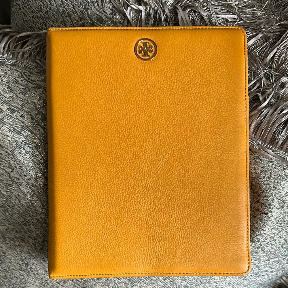 Tory Burch Yellow Leather Tablet Cover